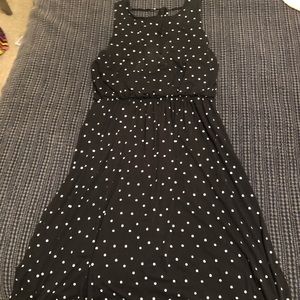 Loft Black and White Polka Dot Dress